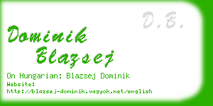 dominik blazsej business card